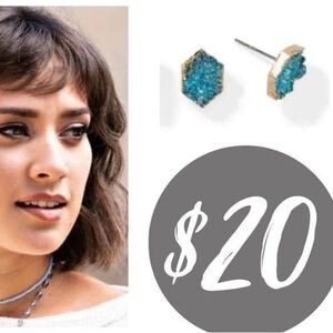 BNIB *Retired* Hailee Blue Druzy style Earrings